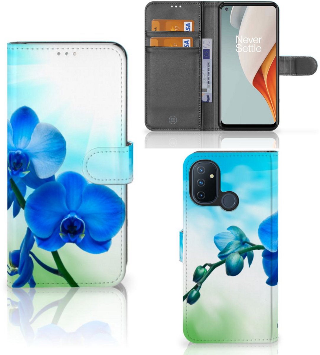 OnePlus Nord N100 Hoesje Orchidee Blauw - Cadeau voor je Moeder
