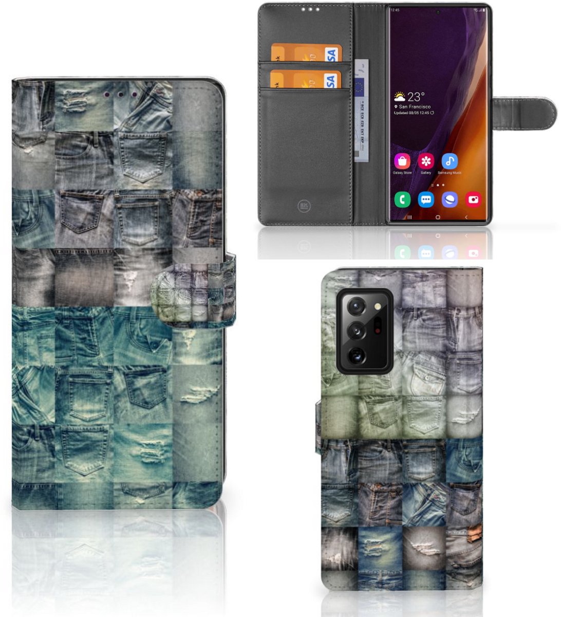 Wallet Case met Pasjes Samsung Galaxy Note20 Ultra Spijkerbroeken