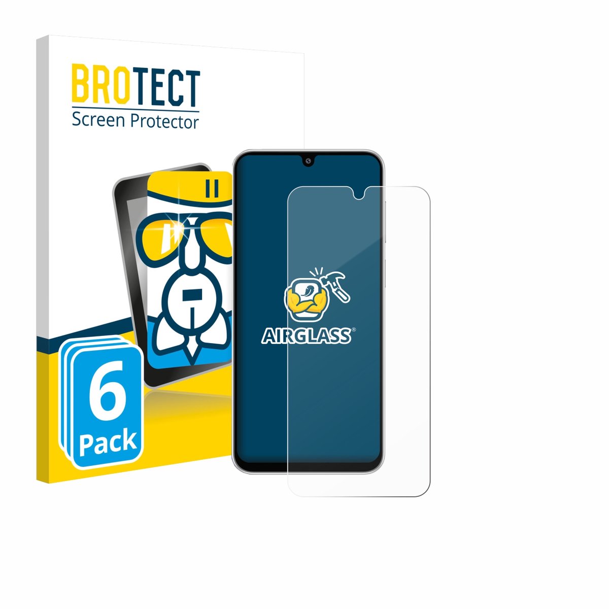 Screenprotector 6 Stuks voor Samsung Galaxy F36 Beschermglas transparant