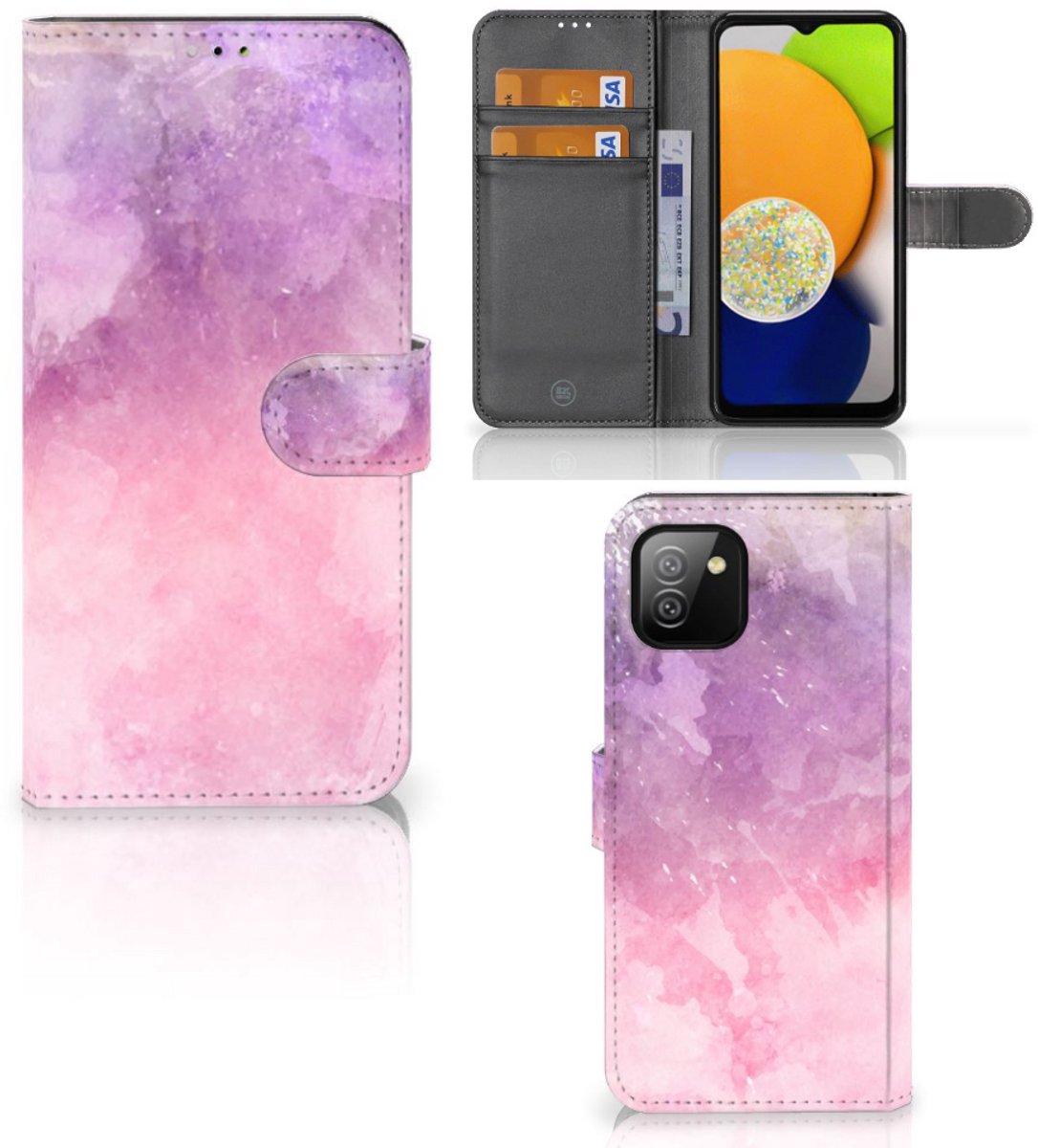 Hoesje Samsung Galaxy A03 Pink Purple Paint