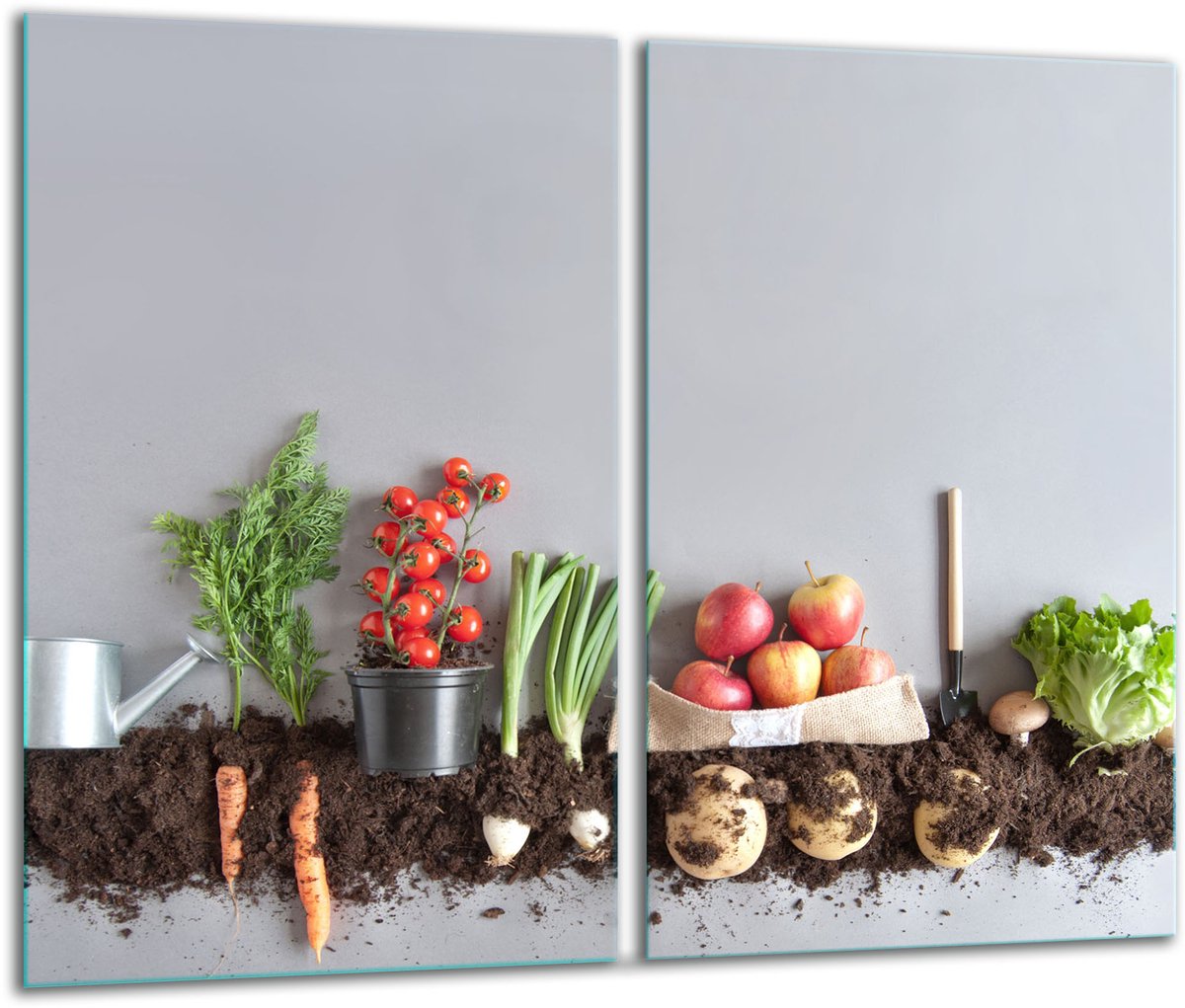 TMK ArtDeko - Snijplank - 2x 30x52 cm - Glas - Warme Kleuren