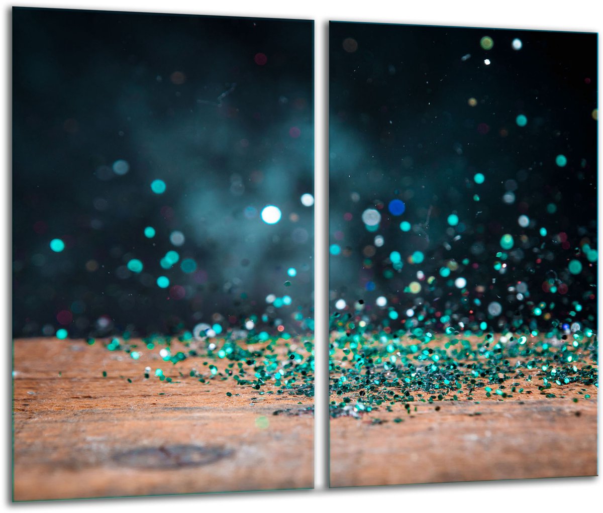 TMK ArtDeko Serie - Snijplank - Glas - 2x30cm - 52cm - Kleurrijk Design