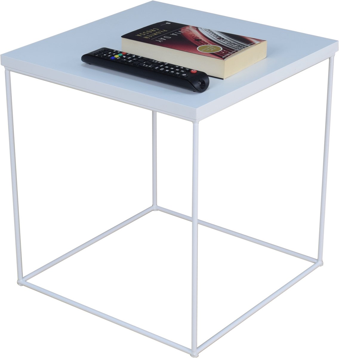 FutuStal - Draden Salontafel - 40cm - Biały Mat - Vierkant - Sterke Draad