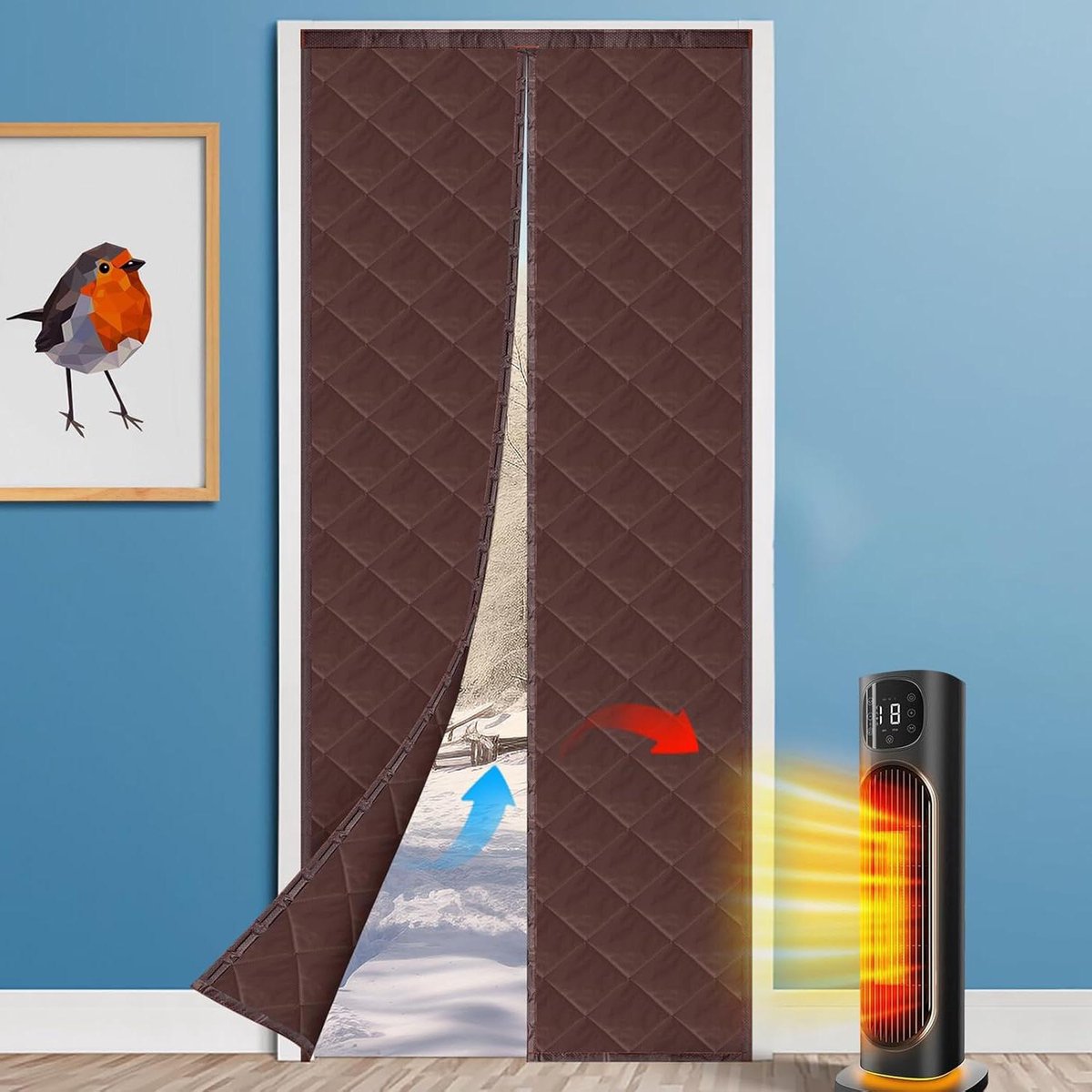 Magnetisch Deurgordijn - Geïsoleerd Gordijn - Tocht Vrij Houden - Automatische Magnetische