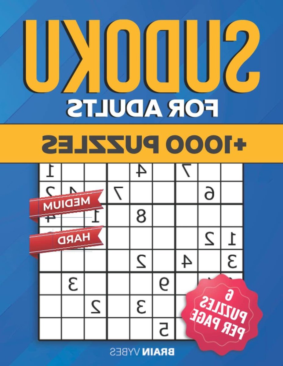 Sudoku Puzzelboek - Puzzelboek Volwassenen - Hersenen Actief Houden - 6 Puzzels Per Pagina - 268 Pagina's - Multicolor