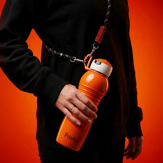 Promis TMB-07A Serie - Stalen Bidon - 0,7 Liter - Automatische Dop - Zwart — afbeelding 5