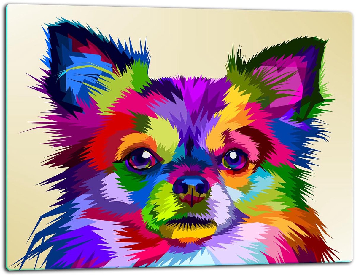 TMK ArtDeko - Snijplank - 52x40cm - Hond - Gehard Glas