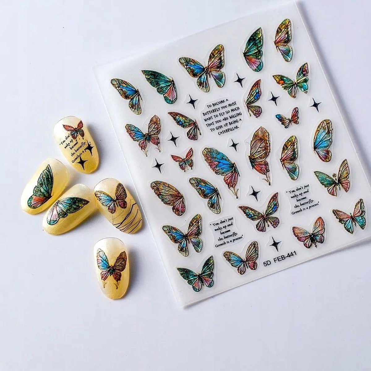 Frezarkowo - 3D Nagelstickers - Zelfklevend - Motieven