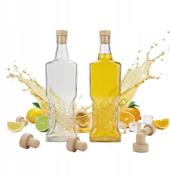 Bimberek Ukrainka - Glazen Fles - 500ml - Met Kurk - Decoratief van Bimberek — afbeelding 2