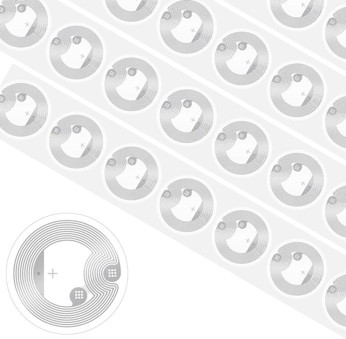 NFC Stickers - Slimme Labels - Automatiseer Taken - Herschrijfbaar Geheugen - 25 mm Rond - Wit