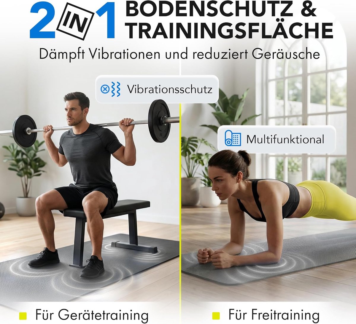 KungFu buy Vloerbeschermingsmat - Fitnessmat thumbnail 4