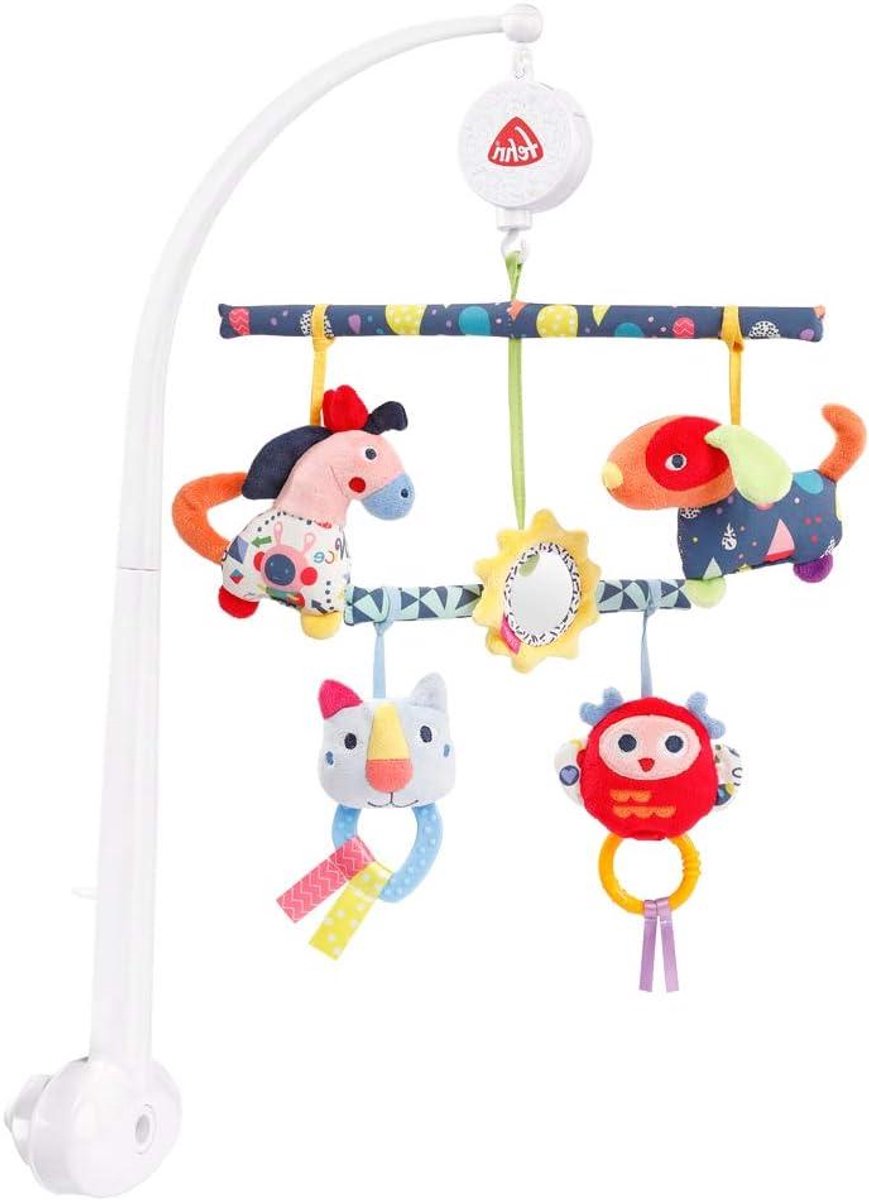 Activity Muziek Mobiel - Baby Mobiel Speelgoed - Baby Vermaken - Afneembare Figuren - Ø 36 cm - Multicolor