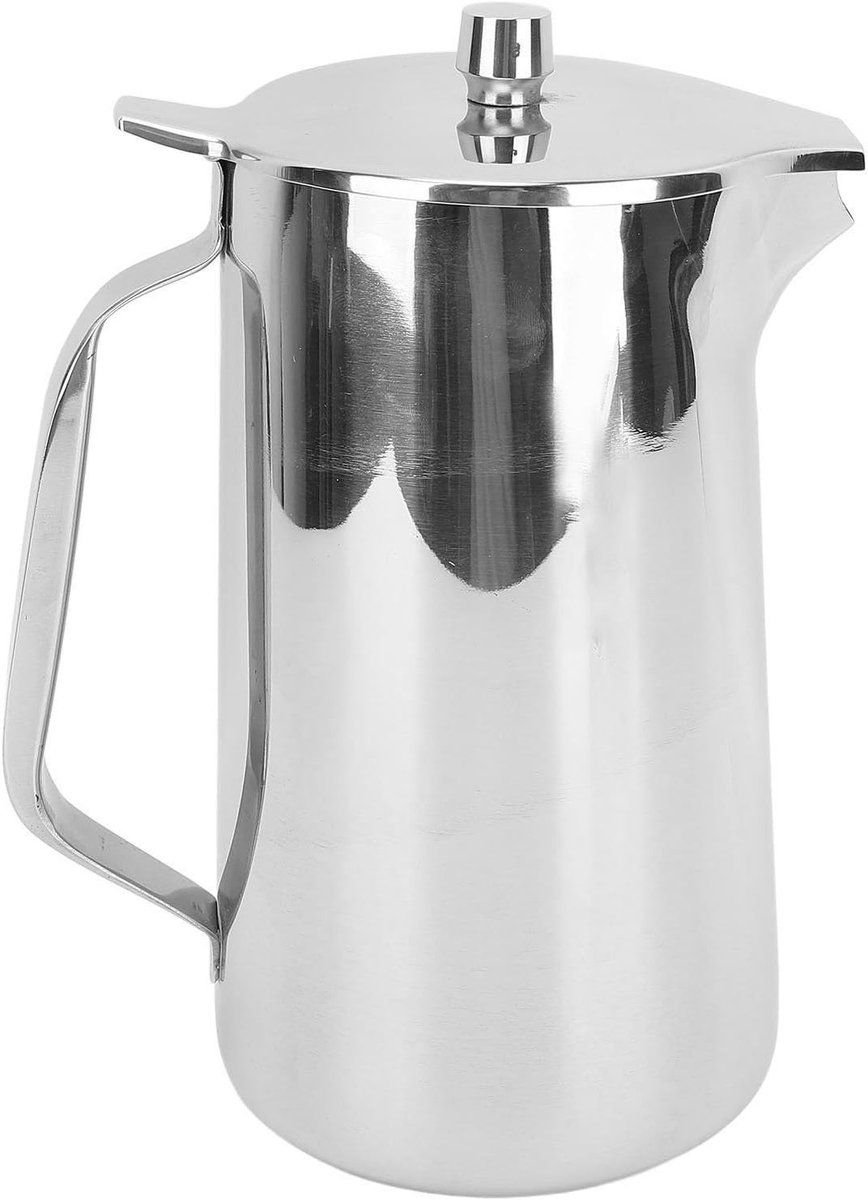 Stijlvolle RVS Theepot van 2L met Ergonomische Handgreep voor Koffie, Thee en Sap