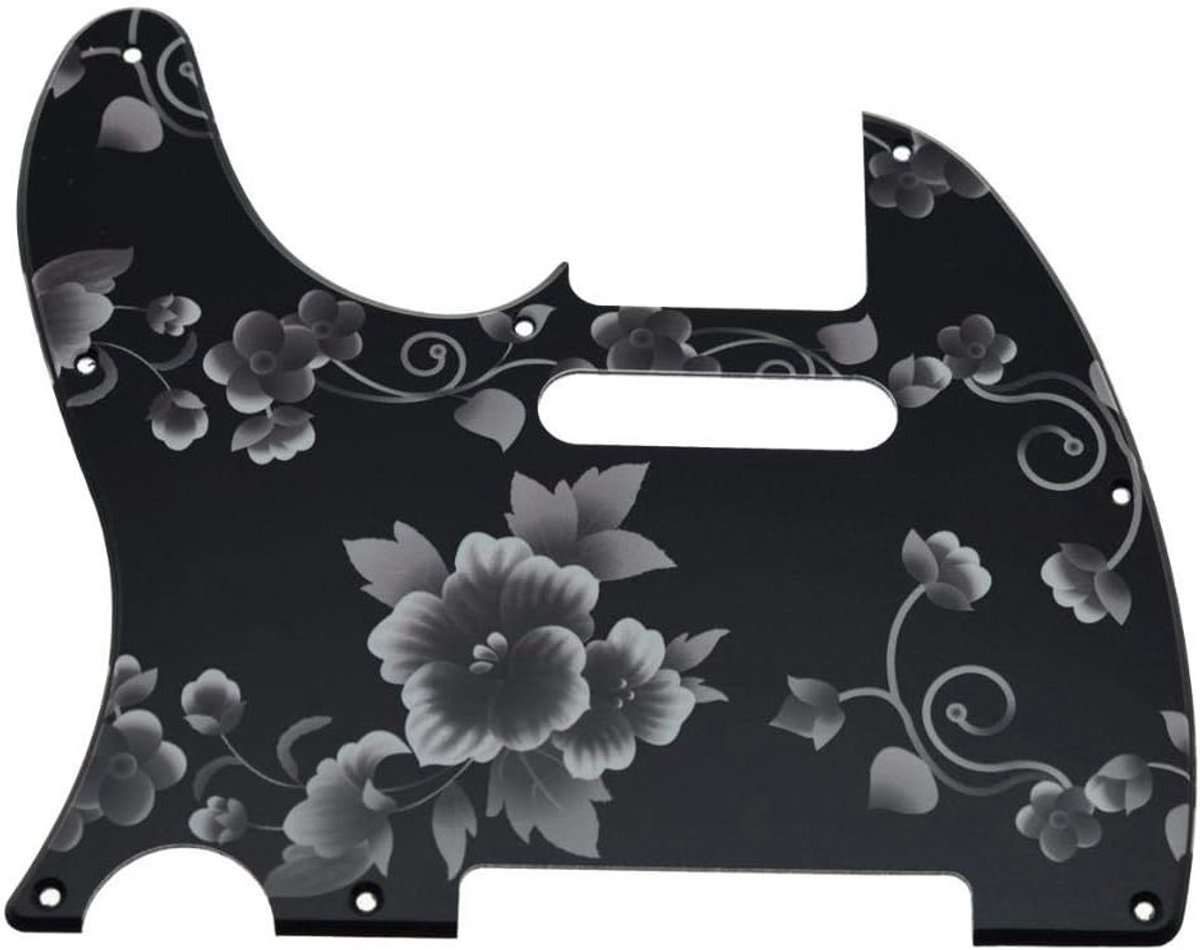 8-Hole Telecaster 3D Geprinte Plastic Pickguard Scratch Plate voor USA/Mexicaanse Telecaster met Bloemenpatroon en Hoge Kwaliteit