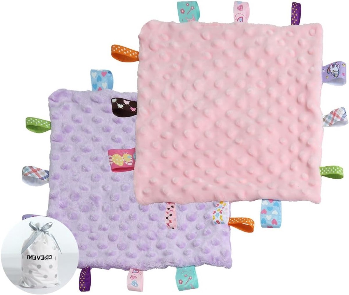 Allecto Premium - Knuffeldekens voor baby's | Zachte knuffeldoekjes | Jongetjes en meisjes | Sensorische troostdekens | Uitstekende geschenken voor verjaardagen en babyshowers | Paars | 245 x 245 cm