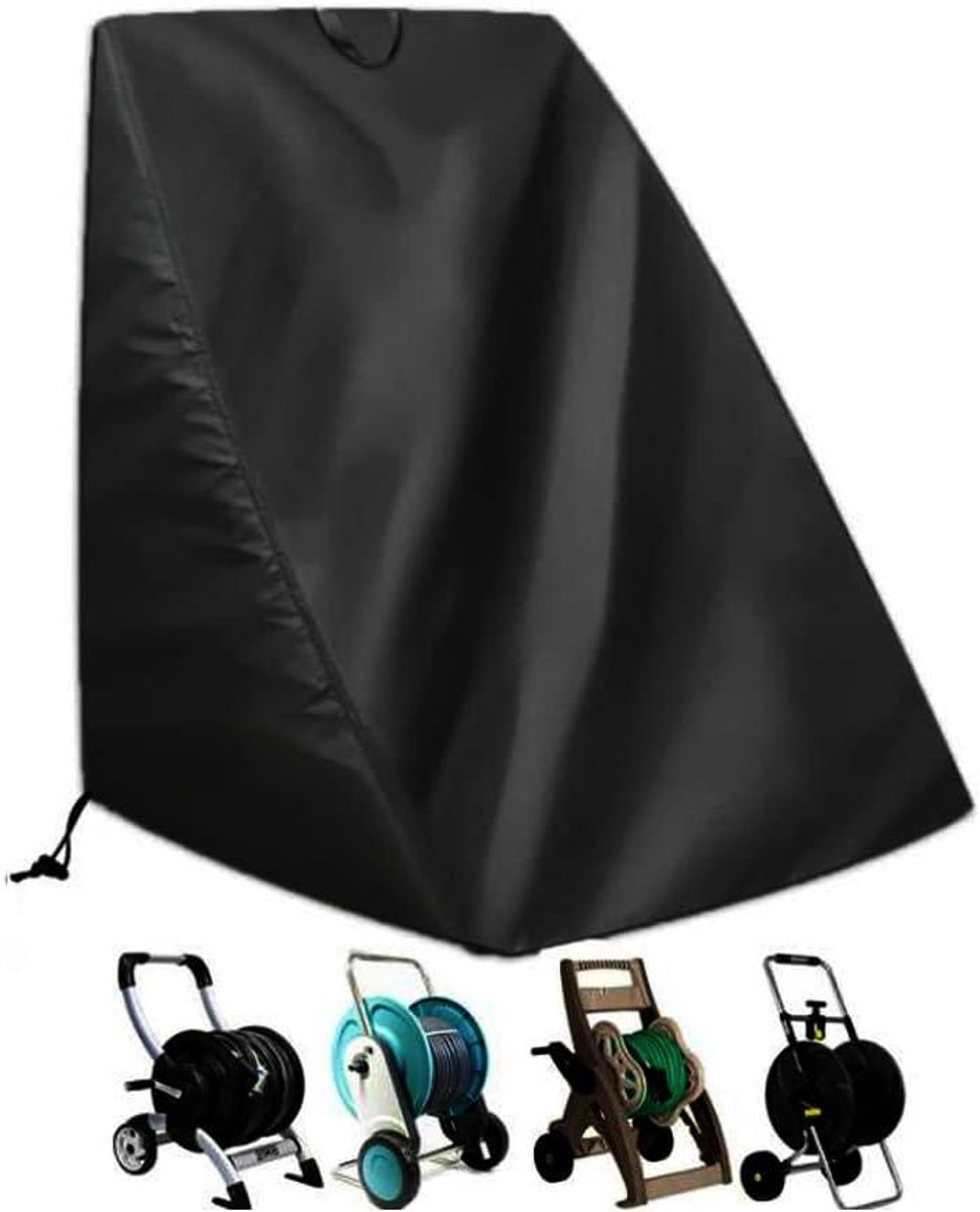 Slanghaspel Beschermhoes - Haspel Cover Karhoes - Patio Slang Beschermen - Waterdicht Oxford Materiaal - 66x63x88 cm - Zwart