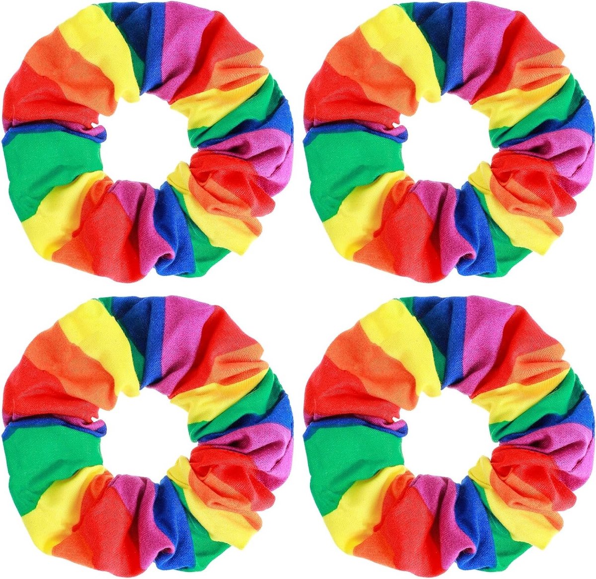 Kleurige Regenboog Haaraccessoires Set - Haarringen, Haarg elastieken en Bands voor Dames en Meisjes