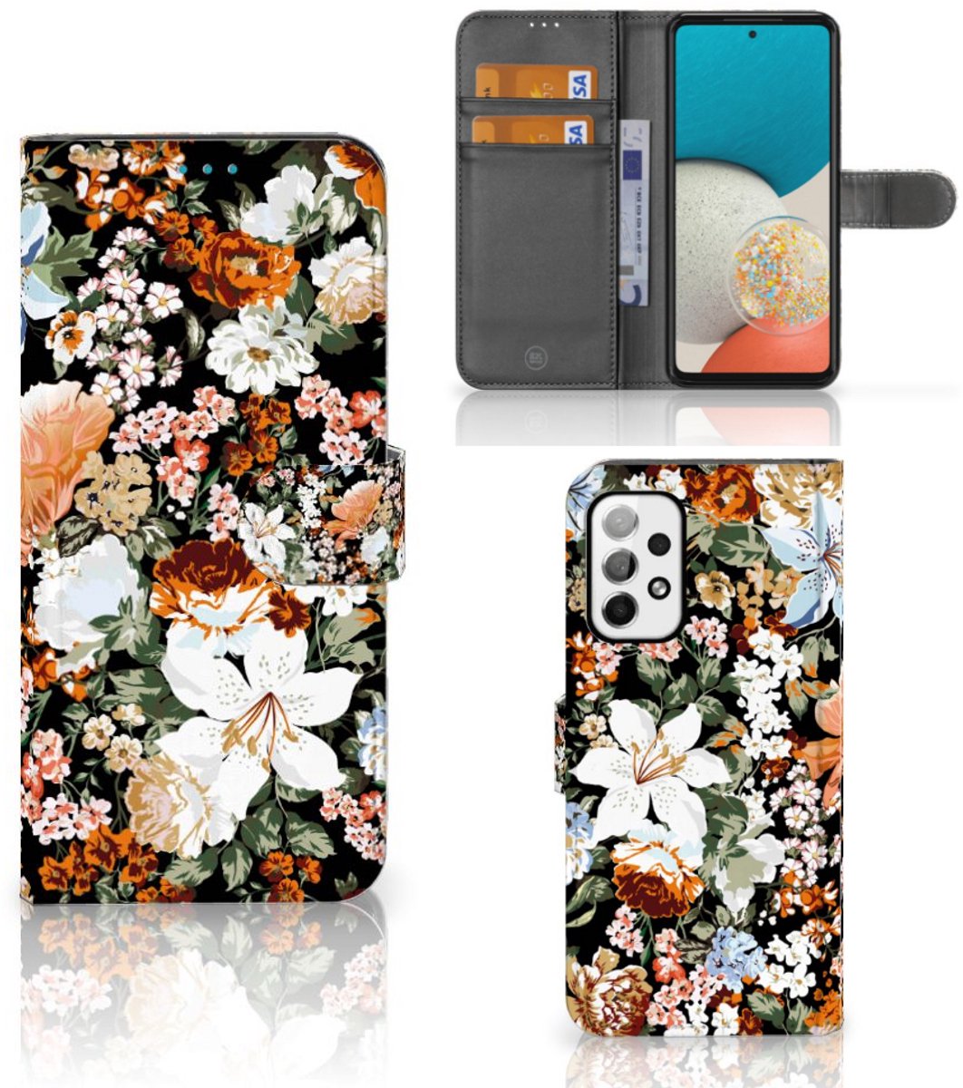 Hoesje voor Samsung Galaxy A73 5G Dark Flowers