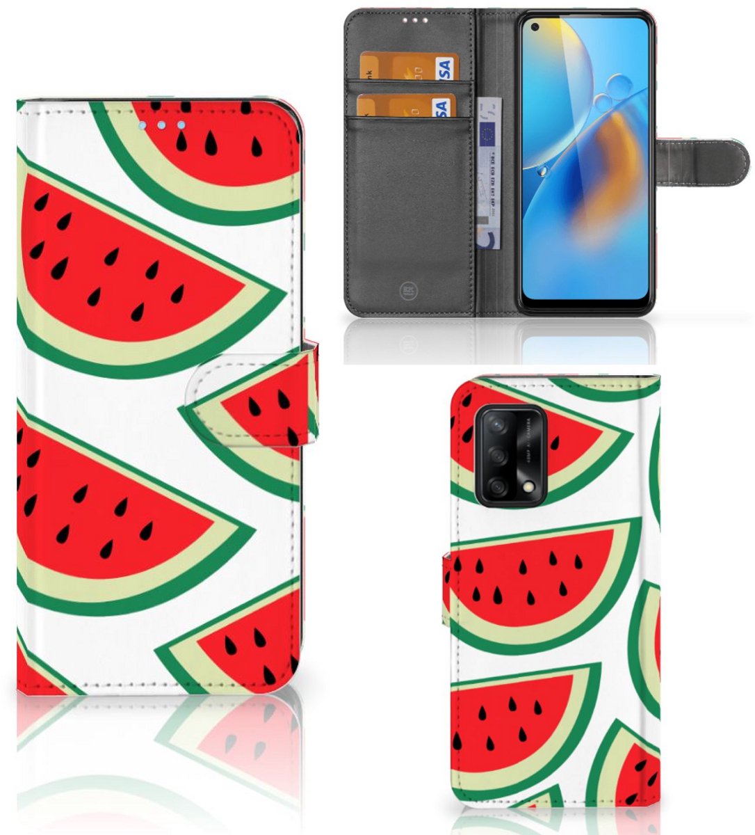 OPPO A74 4G Book Cover Watermelons