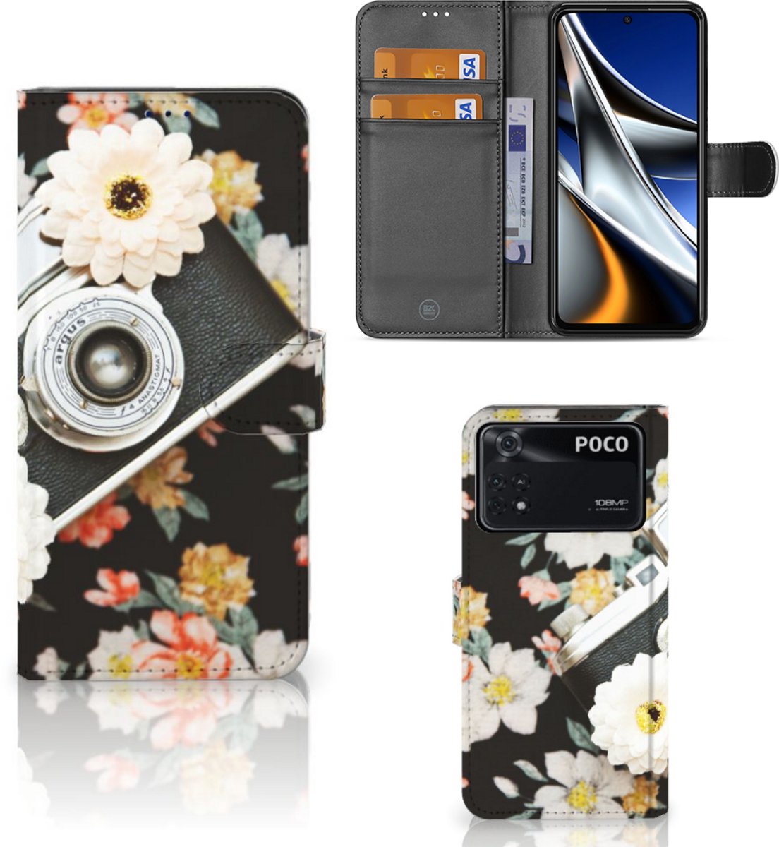 Xiaomi Poco X4 Pro 5G Telefoonhoesje met foto Vintage Camera