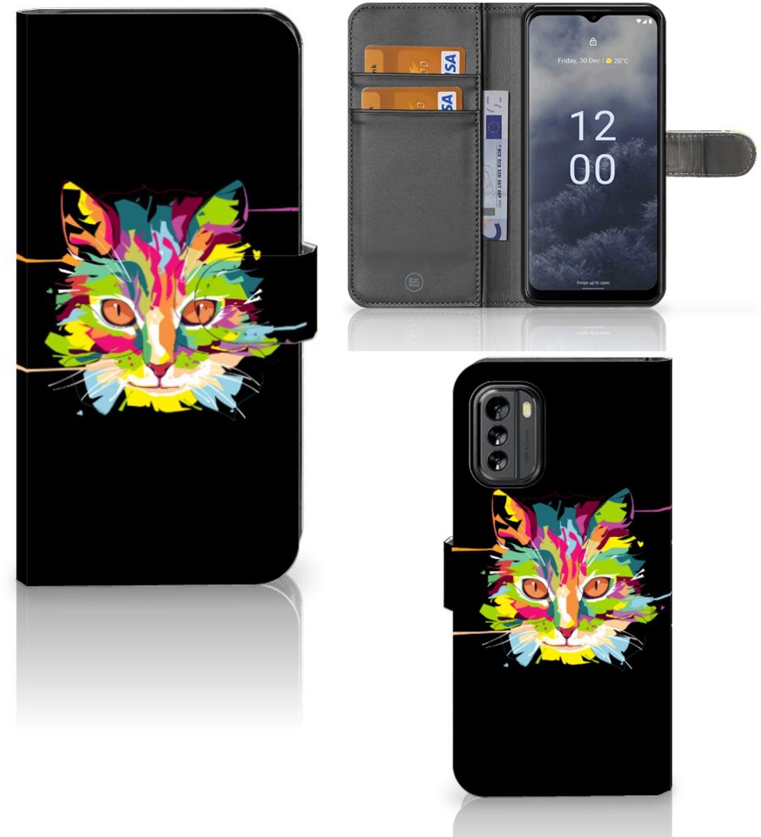 Nokia G60 Leuk Hoesje Cat Color