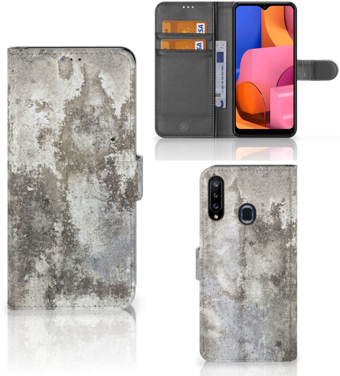 Samsung Galaxy A20s Bookcase Beton Print