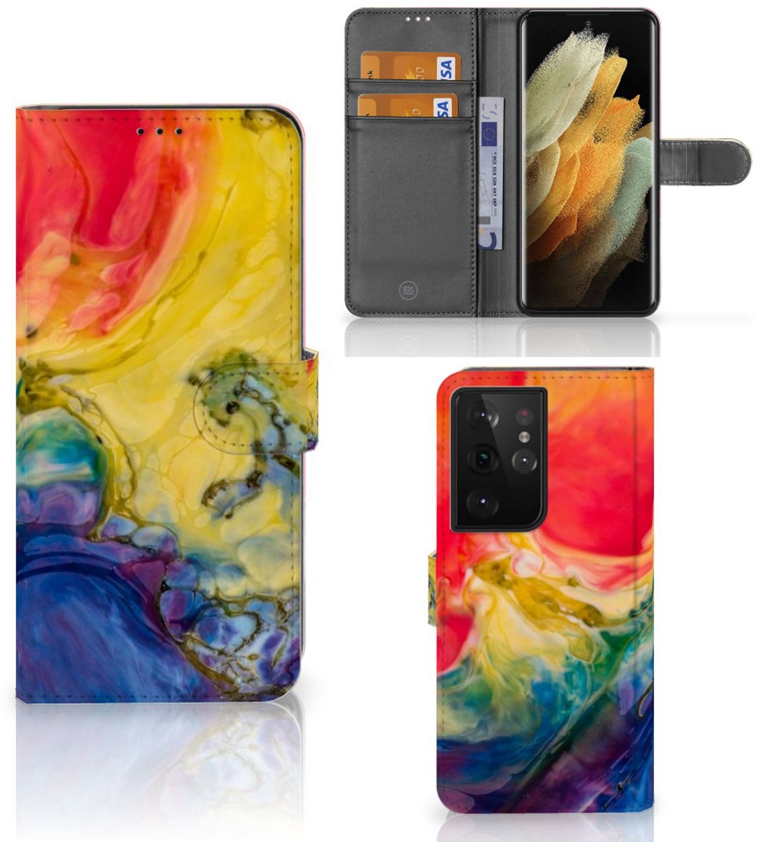 Hoesje Samsung Galaxy S21 Ultra Watercolor Dark
