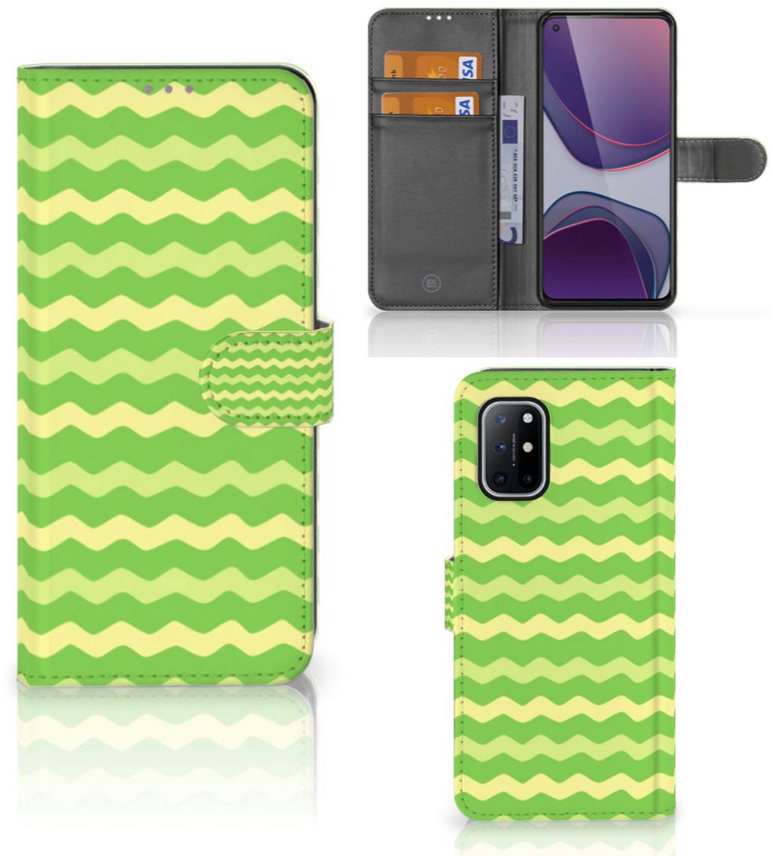 OnePlus 8T Telefoon Hoesje Waves Green