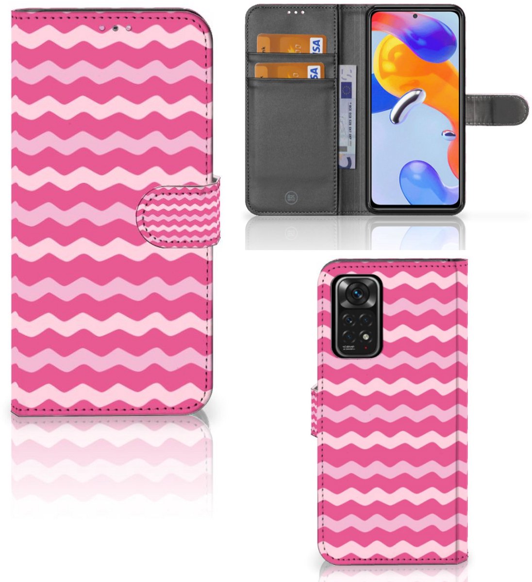 Xiaomi Redmi Note 11 Pro 5G/4G Telefoon Hoesje Waves Pink