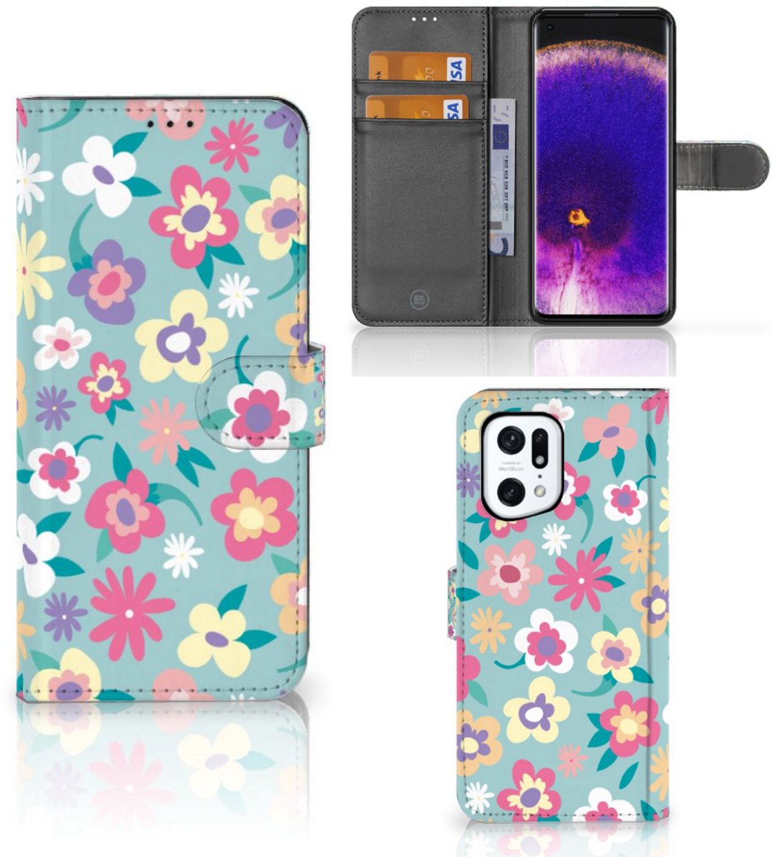 OPPO Find X5 Pro Hoesje Flower Power