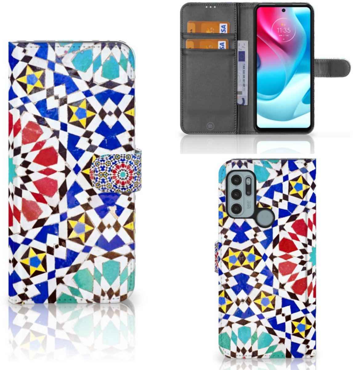 Motorola Moto G60s Bookcase Mozaïek