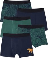 Vertbaudet Set van 5 boxershorts voor jongens met jungleprint