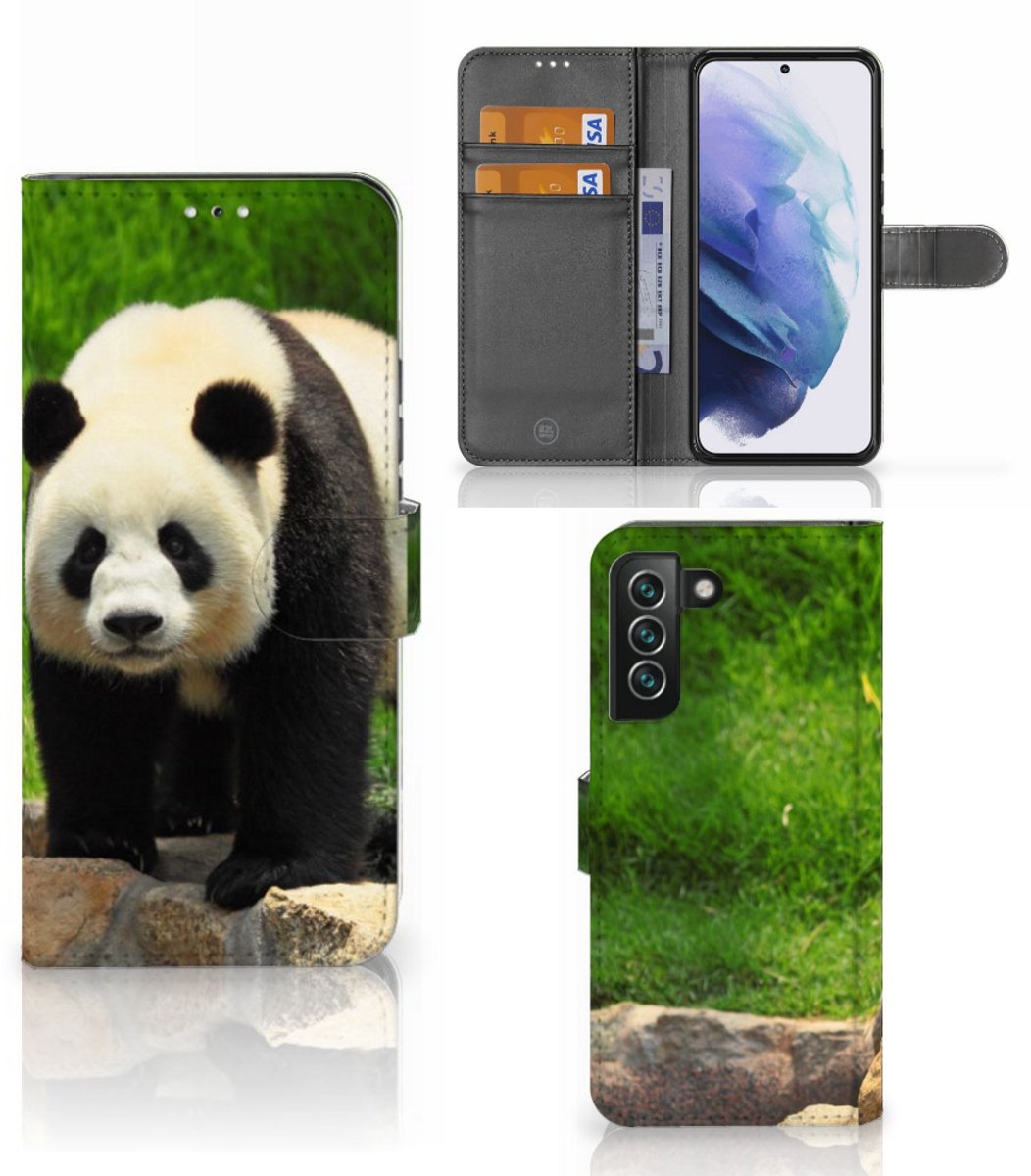 Samsung Galaxy S22 Plus Telefoonhoesje met Pasjes Panda