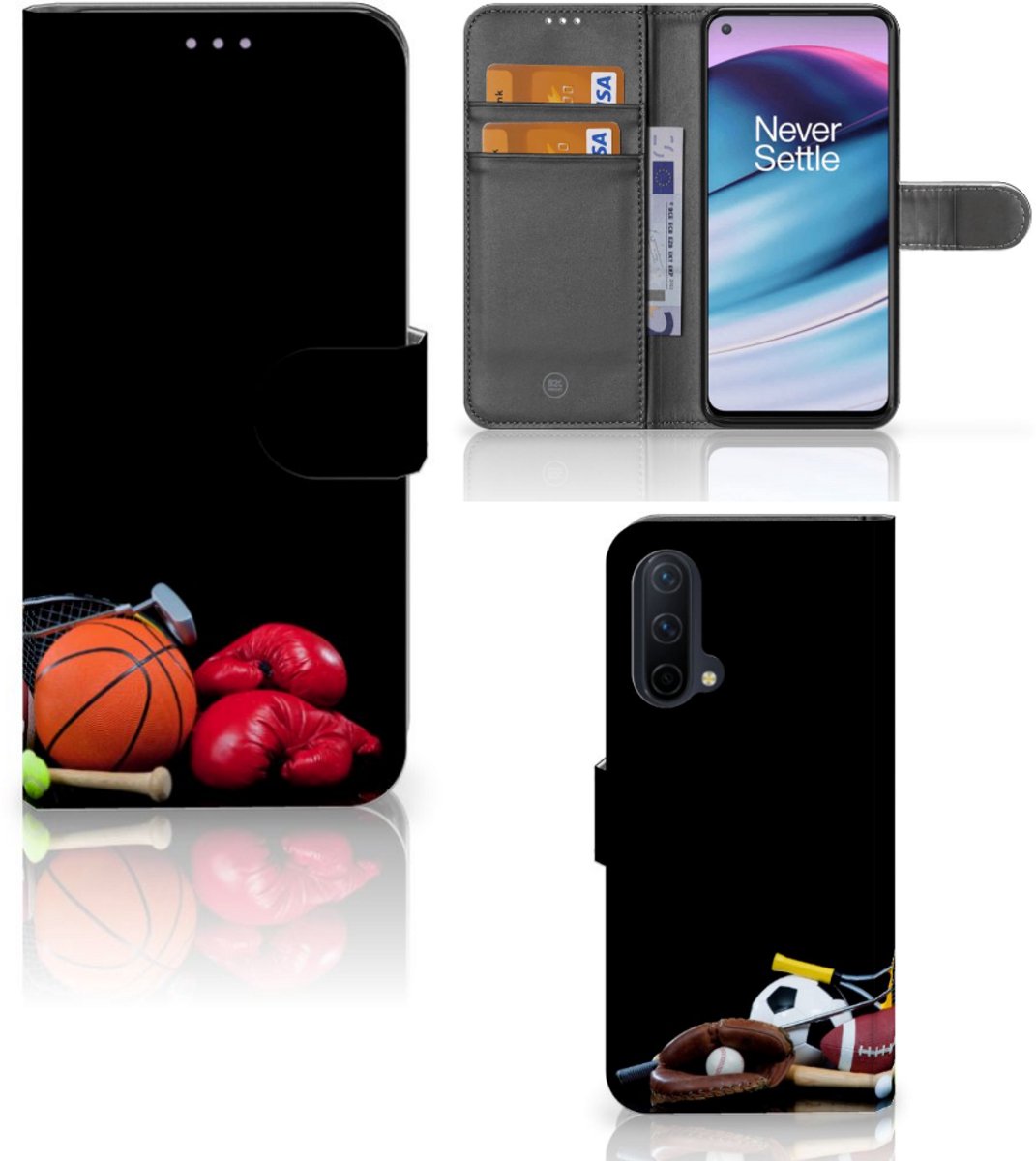 OnePlus Nord CE 5G Wallet Case met Pasjes Sports