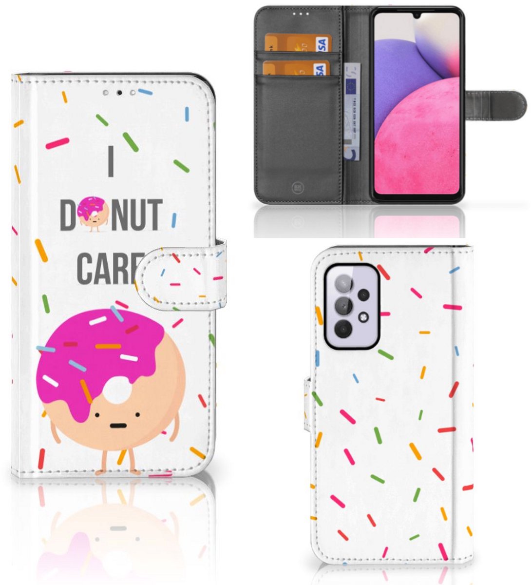 Samsung Galaxy A33 5G Book Cover Donut Roze