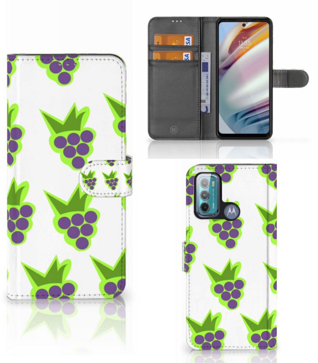 Motorola Moto G60 Book Cover Druiven