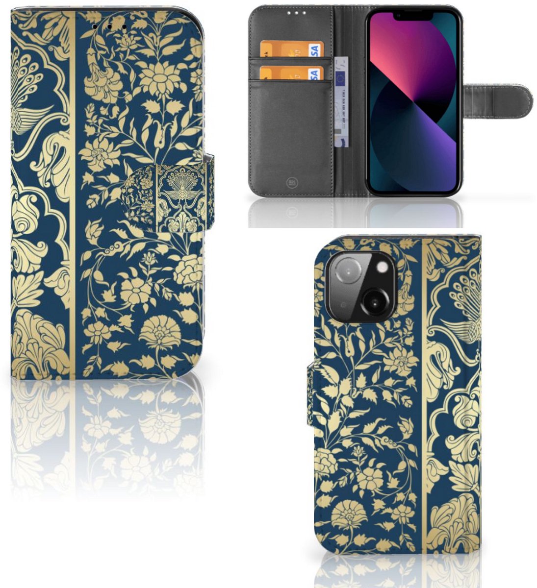 iPhone 13 Mini Hoesje Beige Flowers