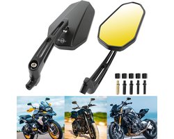 DREAMIZER E24 E-Mark Motorcycle Mirror, 8mm 10mm Motorcycle Side Mirror Compatible with Z900 Z1000 Z800 Z650 Z750 Z300 Z250 Z125 ER6N XJ6, MT03 MT09 MT10 MT07, ATV Quad Scooter ATV Quad Scooter ATV V Touring Chopper