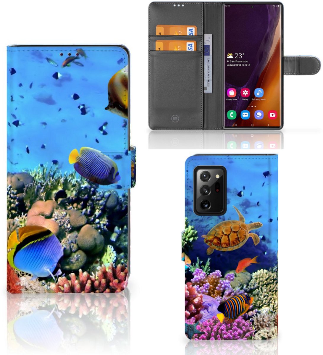Samsung Galaxy Note20 Ultra Telefoonhoesje met Pasjes Vissen