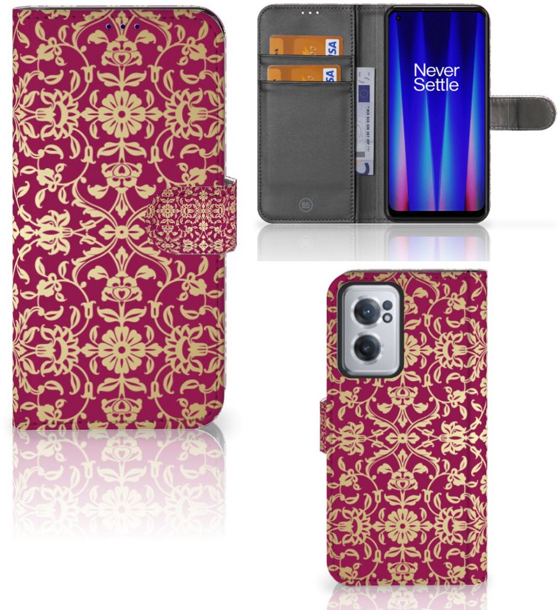 Wallet Case OnePlus Nord CE 2 Barok Pink