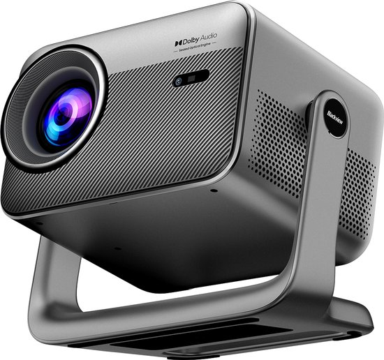 Blackview PV1000 Max Beamer - 18000 Lumens-1080P FHD-4K Decodering-Dolby Audio-VIDAA OS-360° Gimbal- Netflix YouTube Disney+- Thuiscinema Buiten-Spelmodus-TOF Autofocus