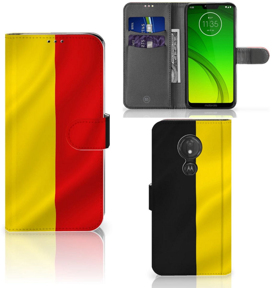 Motorola Moto G7 Power Bookstyle Case Belgische Vlag