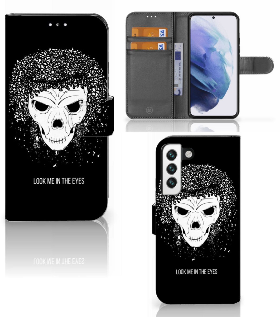 Telefoonhoesje met Naam Samsung Galaxy S22 Skull Hair
