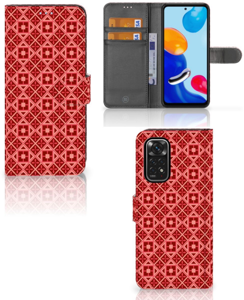 Xiaomi Redmi Note 11/11S Telefoon Hoesje Batik Rood