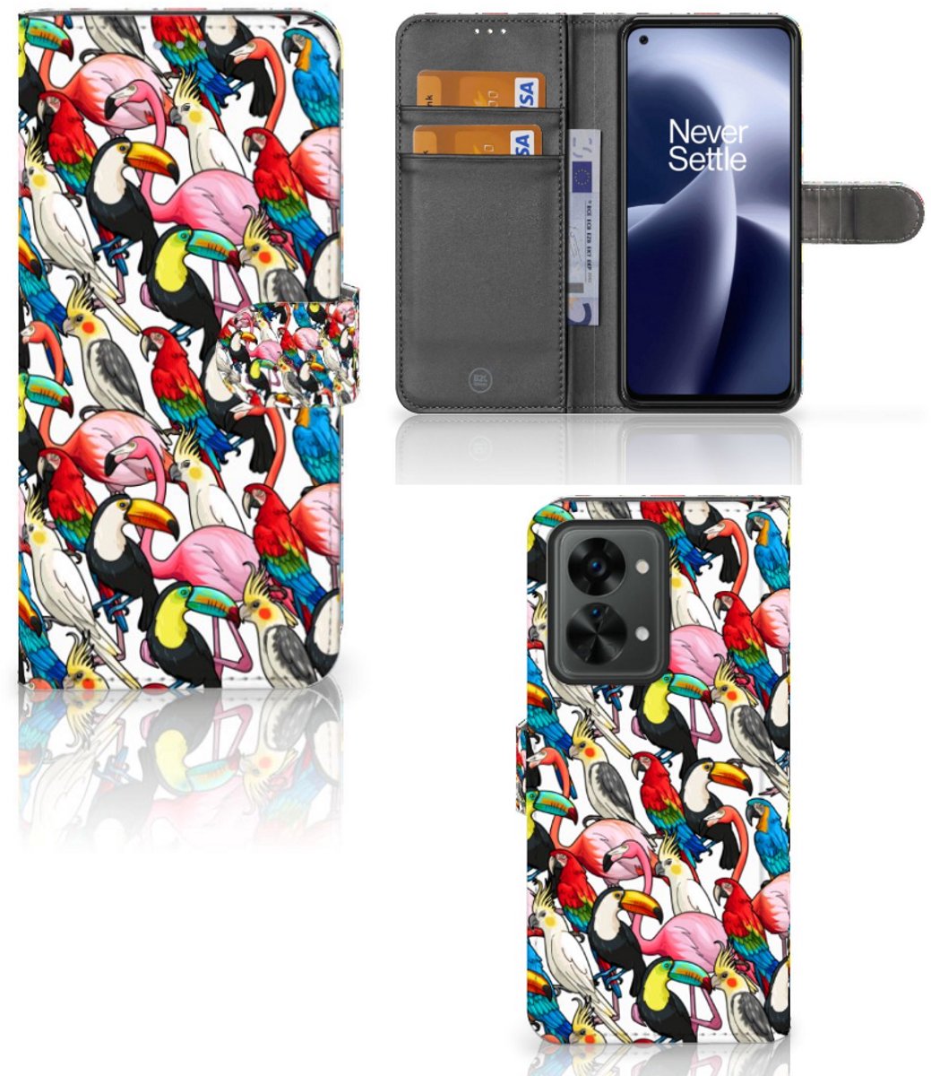 OnePlus Nord 2T Telefoonhoesje met Pasjes Birds