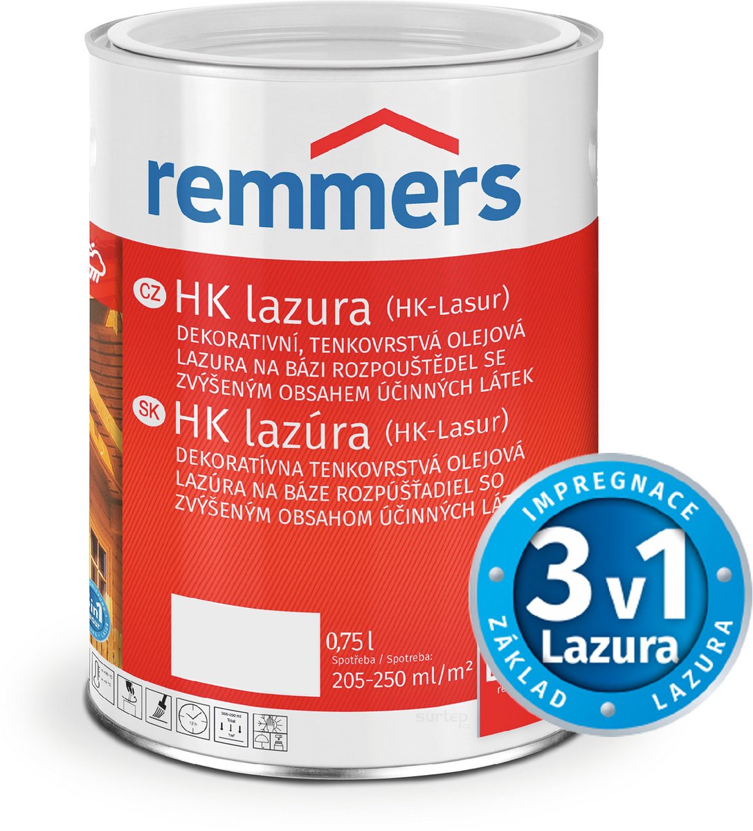 Remmers HK-Lazuur 3in1 - Mahonie - 0.75 liter