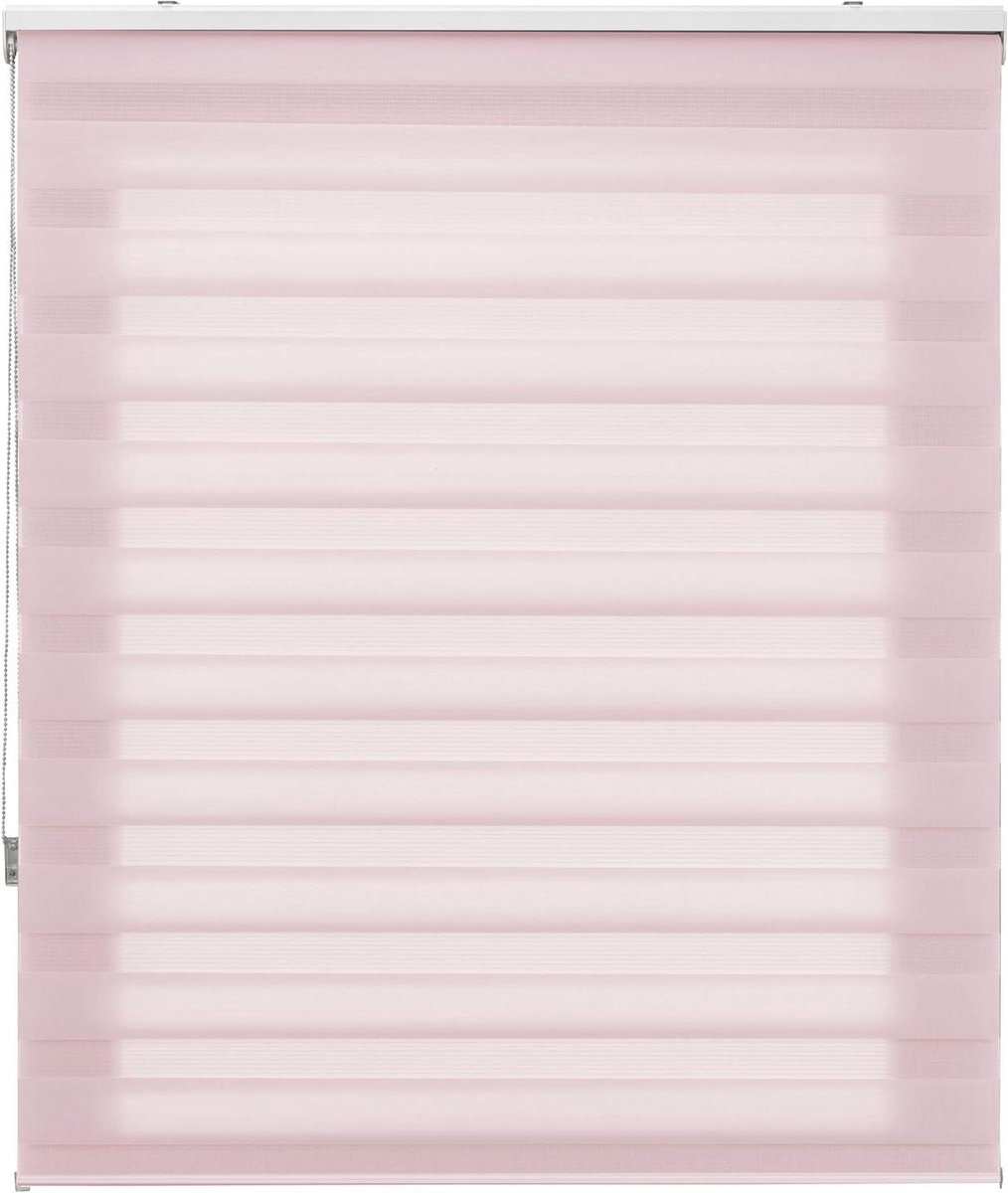 Blindecor | Dag en nacht rolgordijn op maat | dubbellaags | roze | 80 x 250 cm (b x h) sto