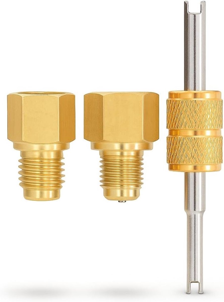 Verloopadapter 1/4 SAE naar 1/2 ACME voor koelmiddel, ideaal voor reparaties en onderhoud van airconditioning systemen