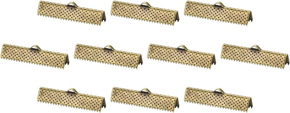 QUARKZMAN 280 stuks embrasses van lint, 30 mm, tangen voor bladwijzers, kabelklemmen voor het maken van armbanden, halskettingen en sieraden, bronskleurig