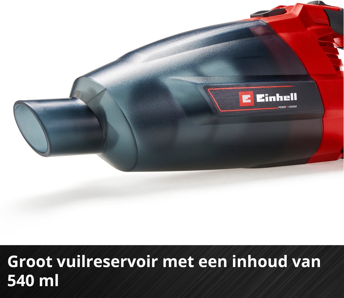 Einhell Accu Kruimelzuiger TE-VC 18 Li Rood 0,54L - afbeelding 3